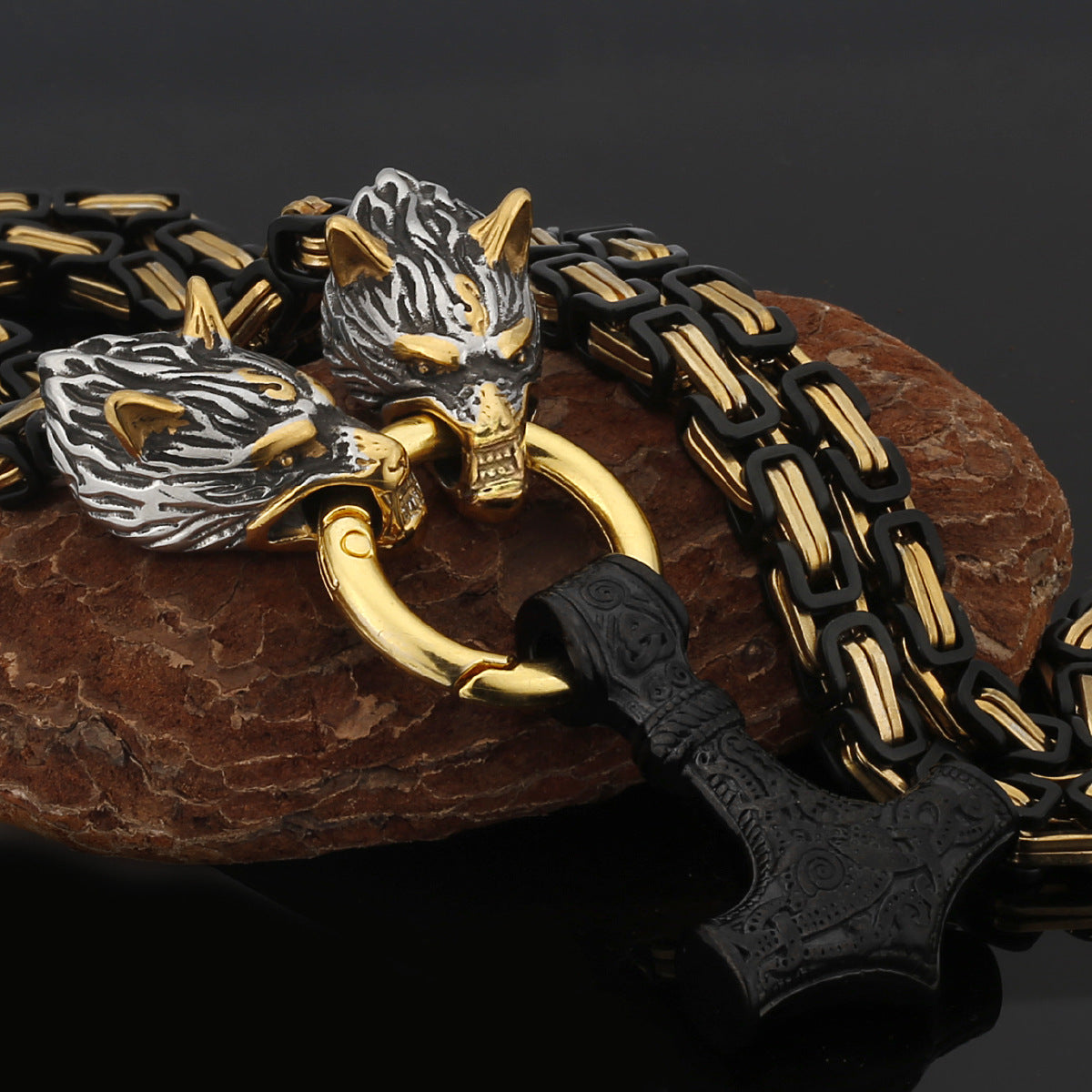 Strong Metal Viking Warrior Pendant Necklace