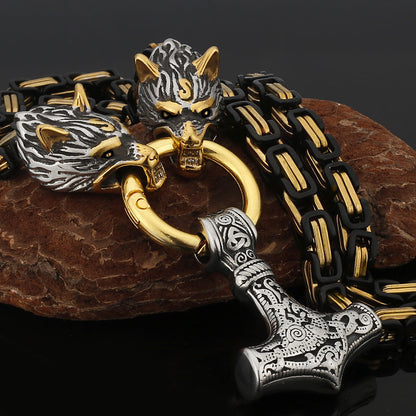 Strong Metal Viking Warrior Pendant Necklace