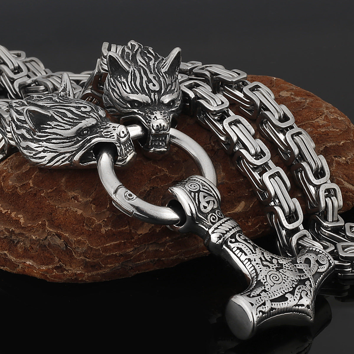 Strong Metal Viking Warrior Pendant Necklace