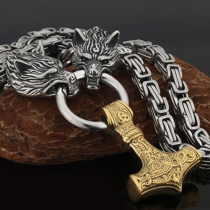 Strong Metal Viking Warrior Pendant Necklace