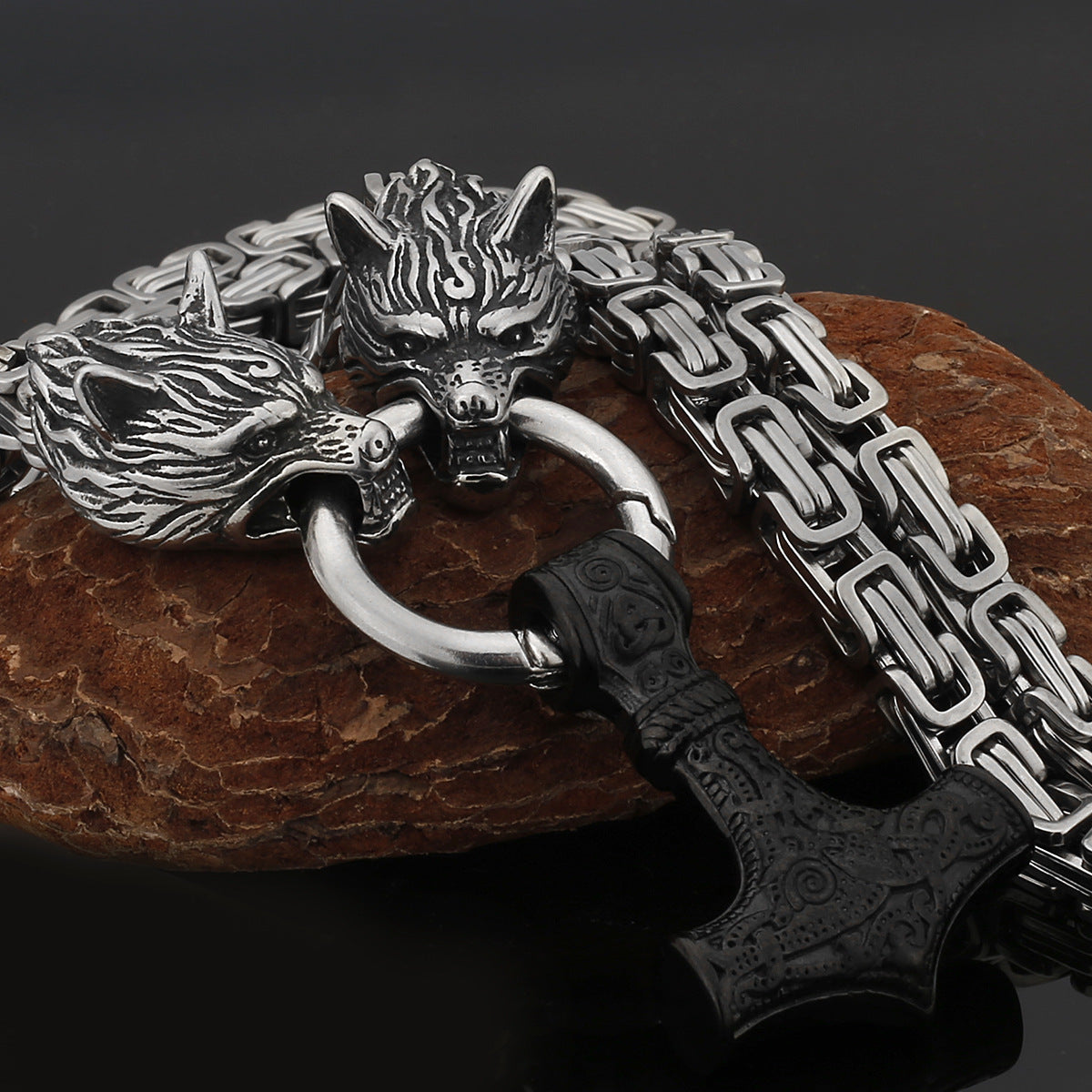 Strong Metal Viking Warrior Pendant Necklace