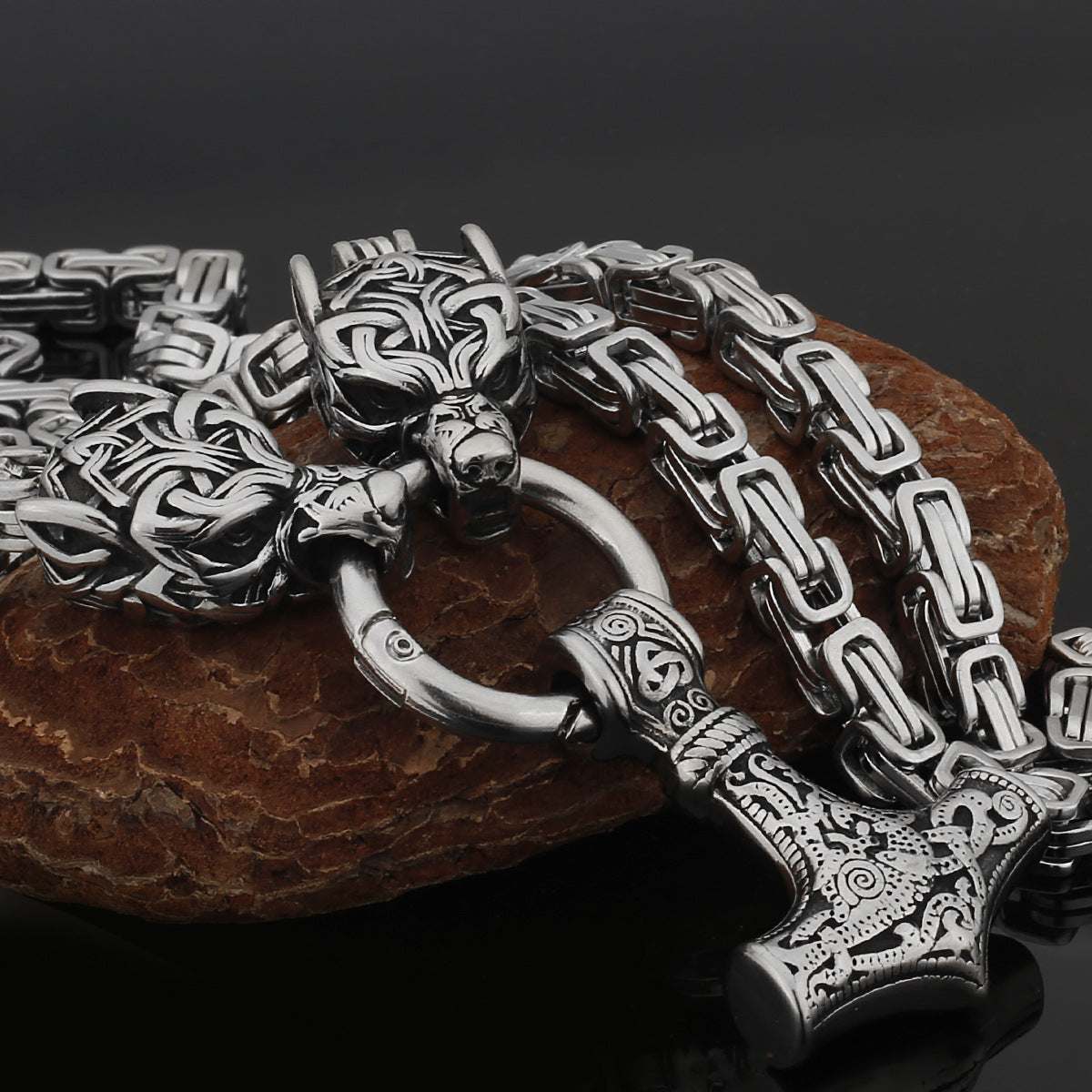 Strong Metal Viking Warrior Pendant Necklace
