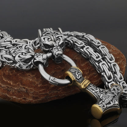 Strong Metal Viking Warrior Pendant Necklace