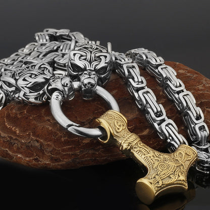 Strong Metal Viking Warrior Pendant Necklace