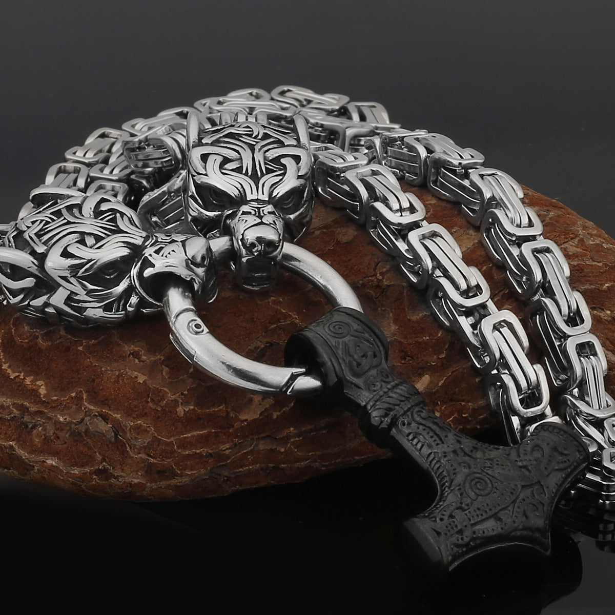 Strong Metal Viking Warrior Pendant Necklace
