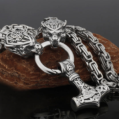 Strong Metal Viking Warrior Pendant Necklace