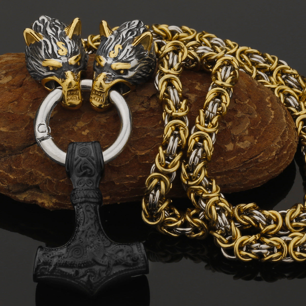Strong Metal Viking Warrior Pendant Necklace