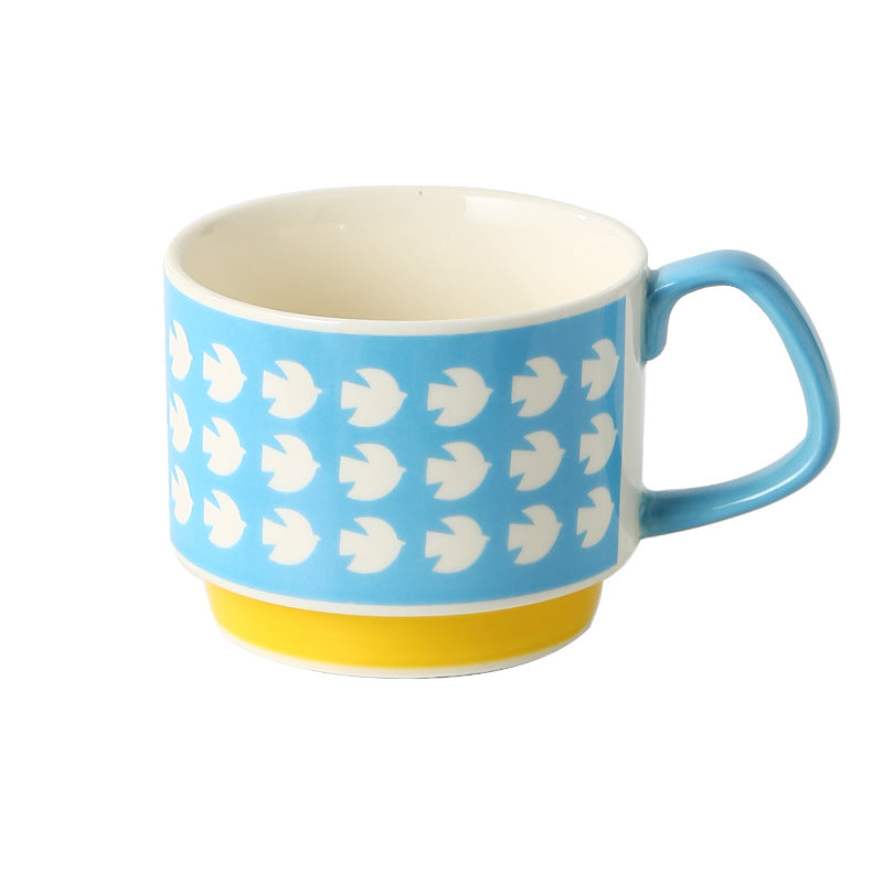 Decorative Printed Hanging Ceramic Coffee Mug