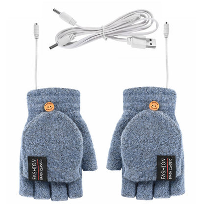 Warm Thermal Half Finger Gloves for Men Women