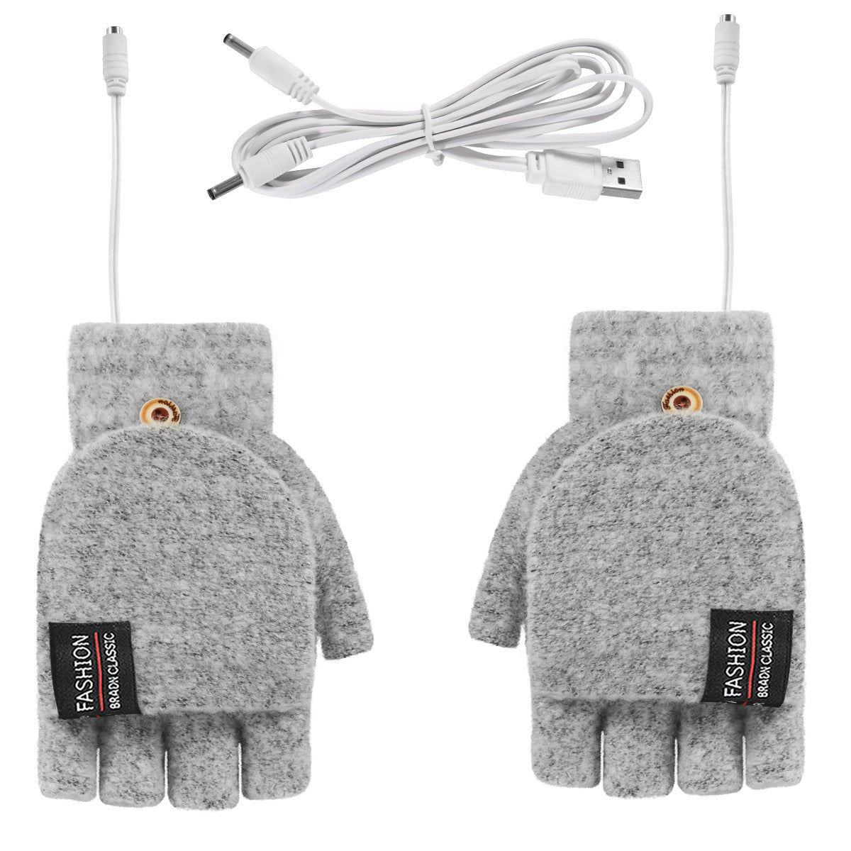 Warm Thermal Half Finger Gloves for Men Women