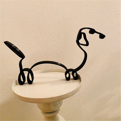 Modern Pet Metal Decor Figurine Statue Home Accent