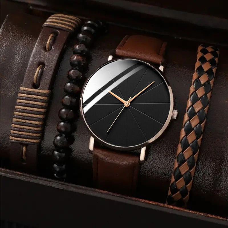 Stylish Leather Watch Set
