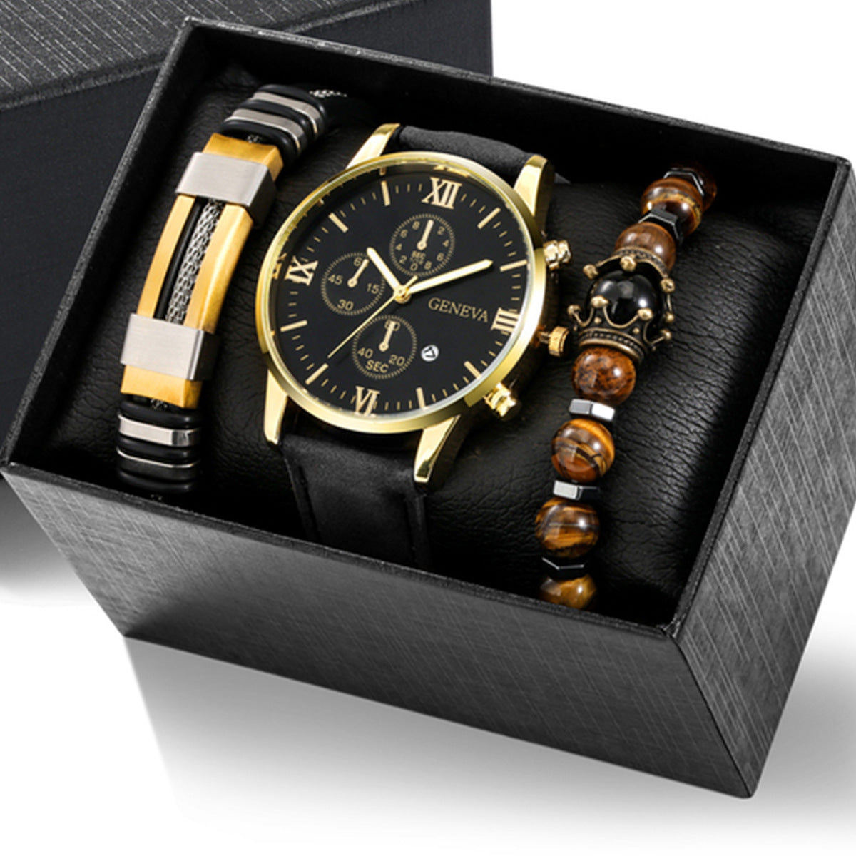 Stylish Leather Watch Set