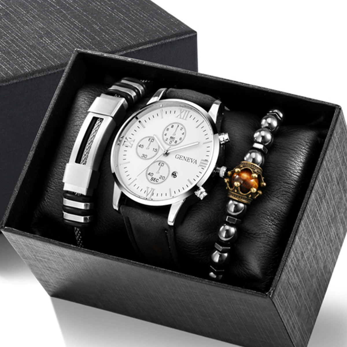 Stylish Leather Watch Set