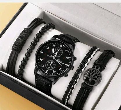 Stylish Leather Watch Set