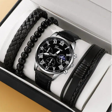 Stylish Leather Watch Set