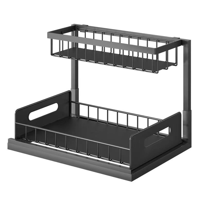Space Saving Under Sink Kitchen Organizer Rack