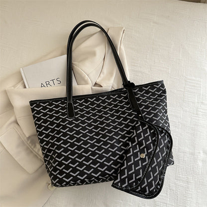 Big Women's Tote Shoulder Handbag PU Leather Bag