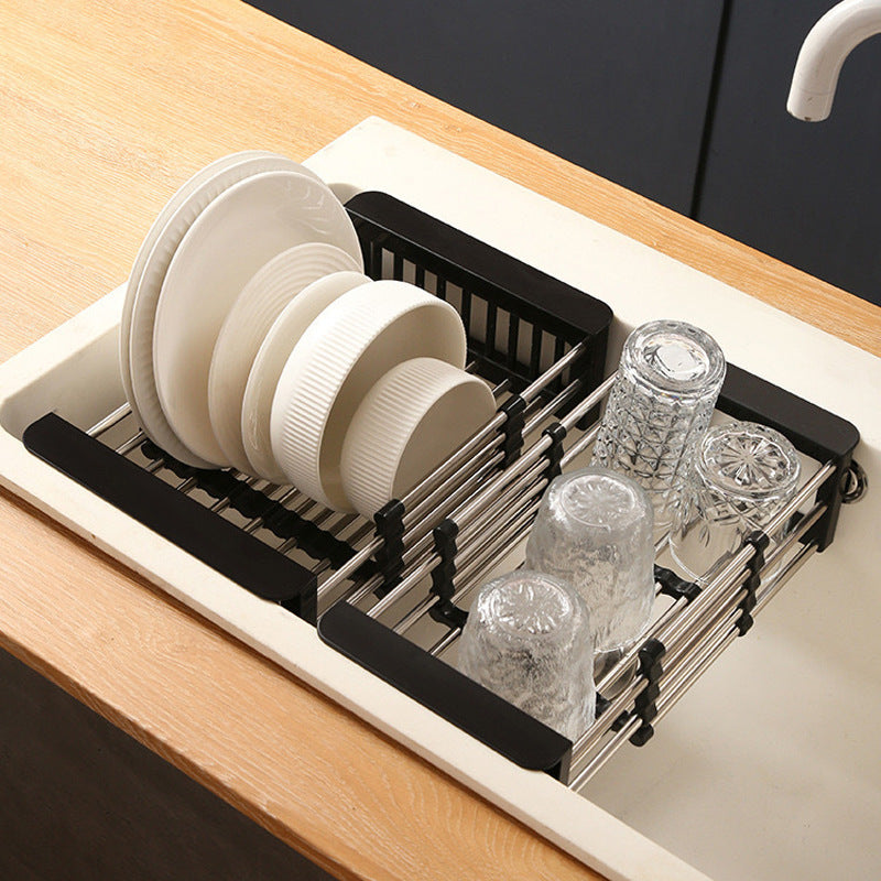 Space Saving Collapsible Dish Rack and Plate Holder