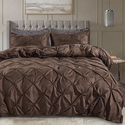 Decorative Stitched 3-Piece Bedding Set with Pillowcase