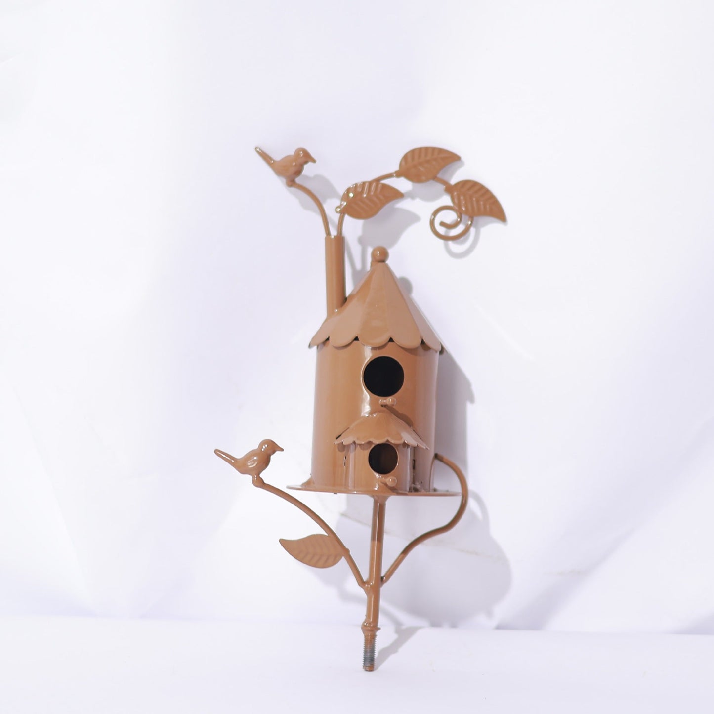 Rustic Metal Birdhouse Garden Decor