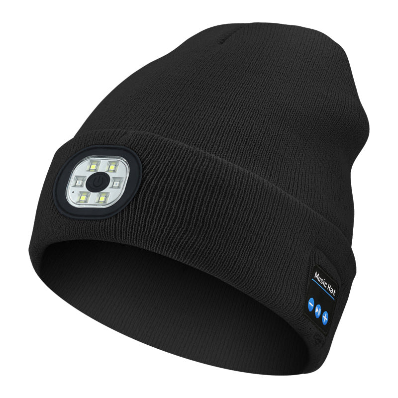 Warm LED Beanie with Bluetooth and Wool Blend