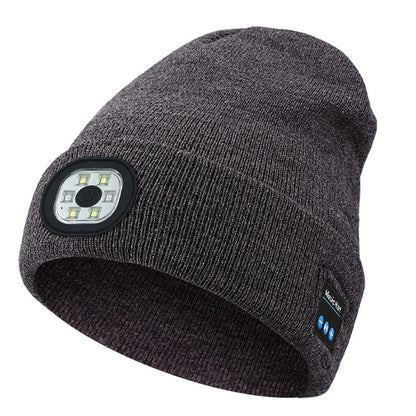 Warm LED Beanie with Bluetooth and Wool Blend