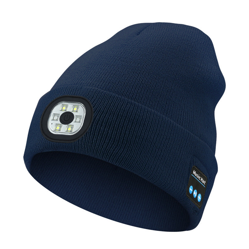 Warm LED Beanie with Bluetooth and Wool Blend