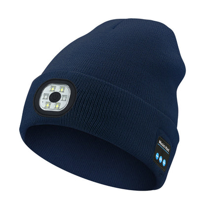 Warm LED Beanie with Bluetooth and Wool Blend