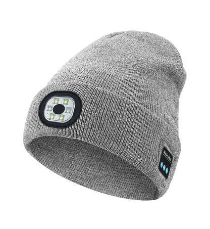 Warm LED Beanie with Bluetooth and Wool Blend