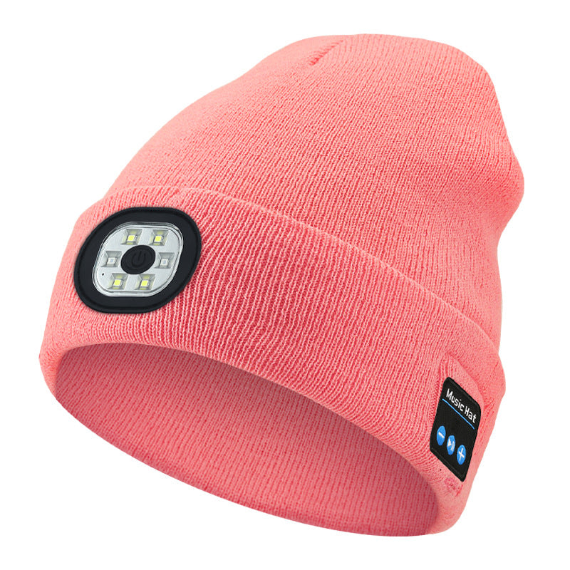 Warm LED Beanie with Bluetooth and Wool Blend