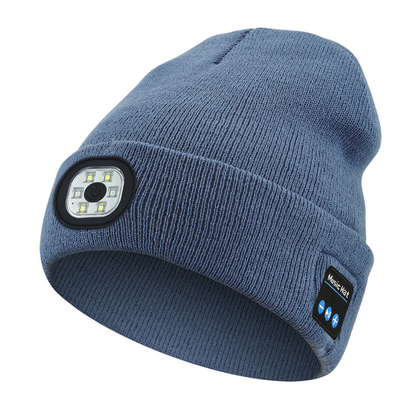Warm LED Beanie with Bluetooth and Wool Blend