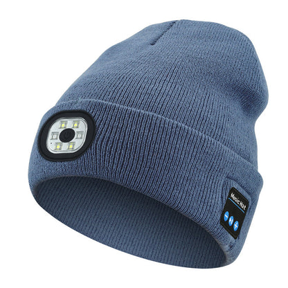 Warm LED Beanie with Bluetooth and Wool Blend