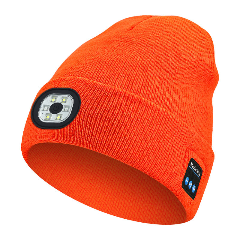 Warm LED Beanie with Bluetooth and Wool Blend