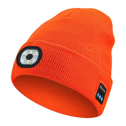 Warm LED Beanie with Bluetooth and Wool Blend