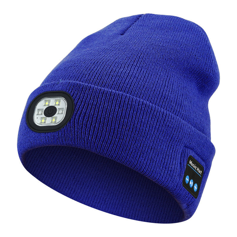 Warm LED Beanie with Bluetooth and Wool Blend