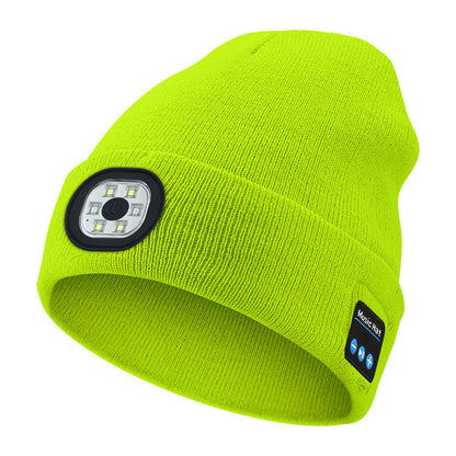 Warm LED Beanie with Bluetooth and Wool Blend