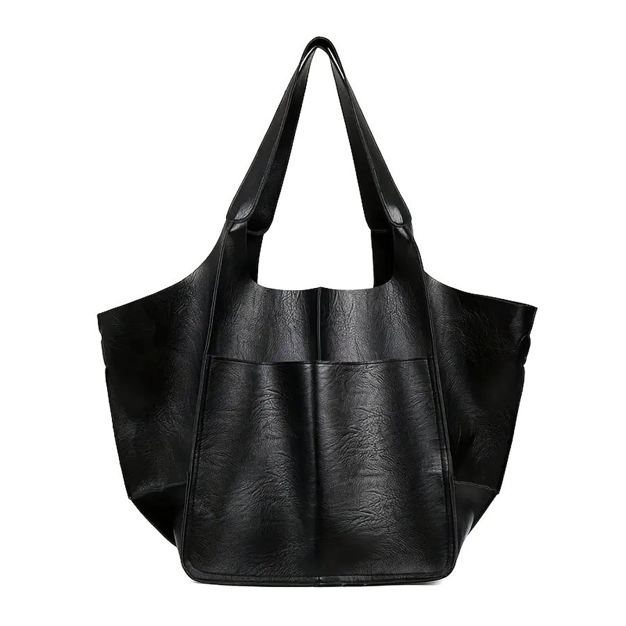 Chic Women's Large Leather Tote Shoulder Handbag