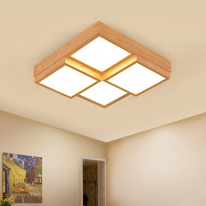 Rustic Wooden Pendant Lamp