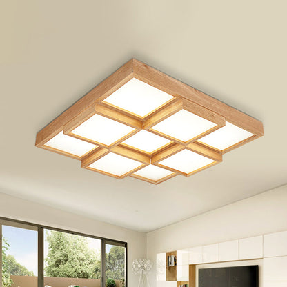 Rustic Wooden Pendant Lamp