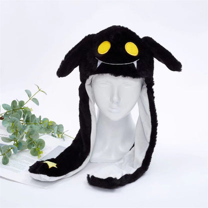 Soft Fuzzy Winter Hat with Adjustable Ears