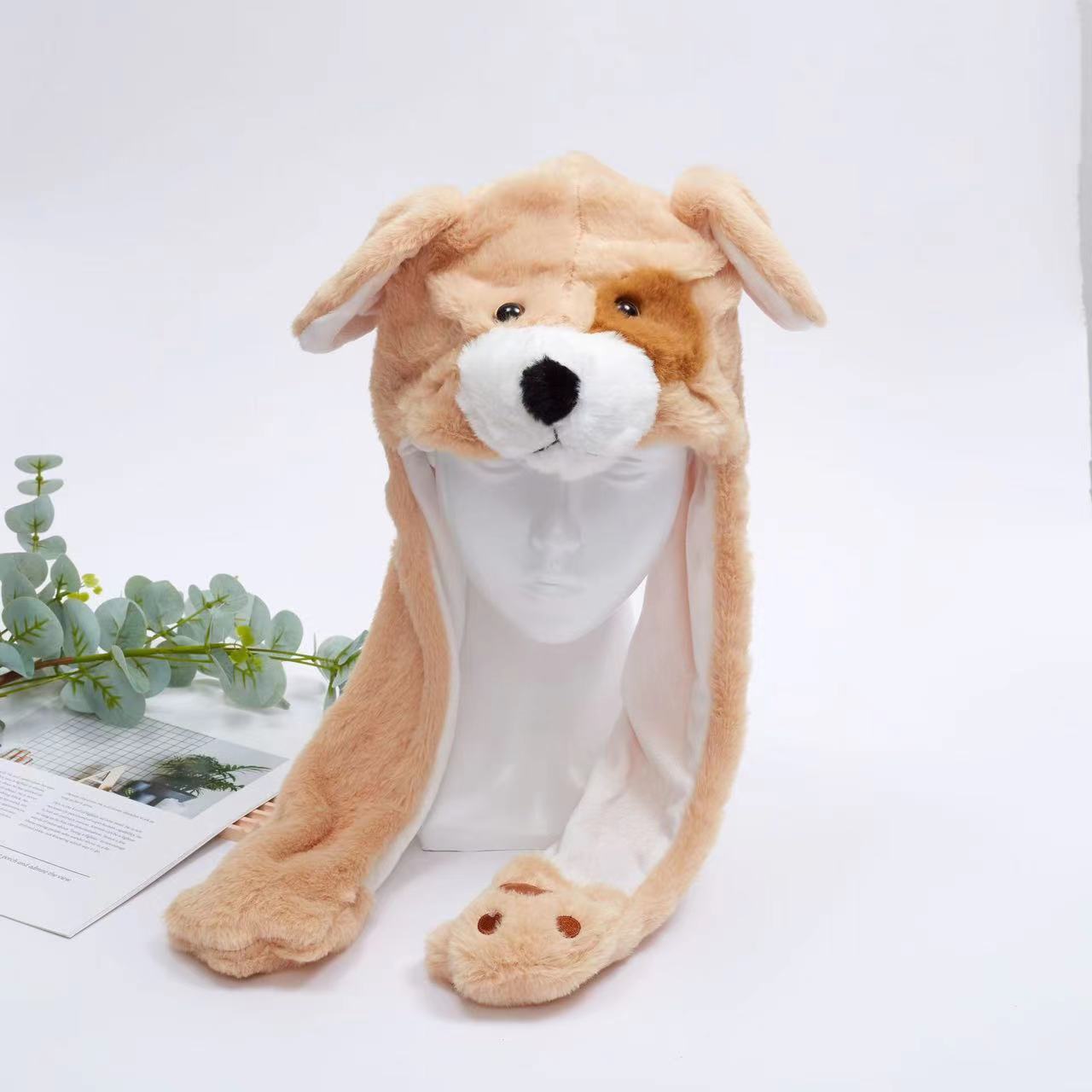 Soft Fuzzy Winter Hat with Adjustable Ears