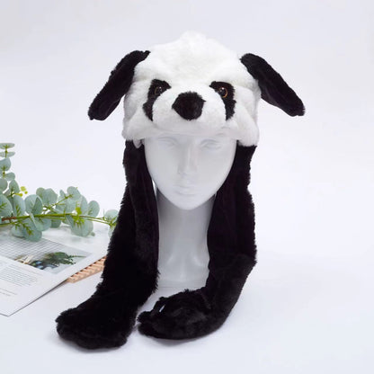 Soft Fuzzy Winter Hat with Adjustable Ears