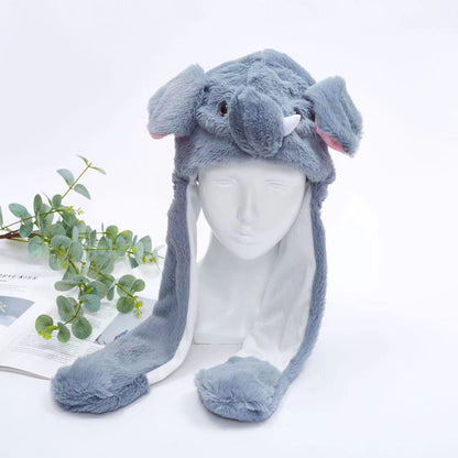 Soft Fuzzy Winter Hat with Adjustable Ears
