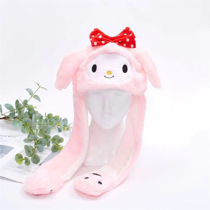 Soft Fuzzy Winter Hat with Adjustable Ears