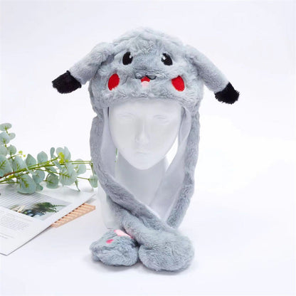 Soft Fuzzy Winter Hat with Adjustable Ears