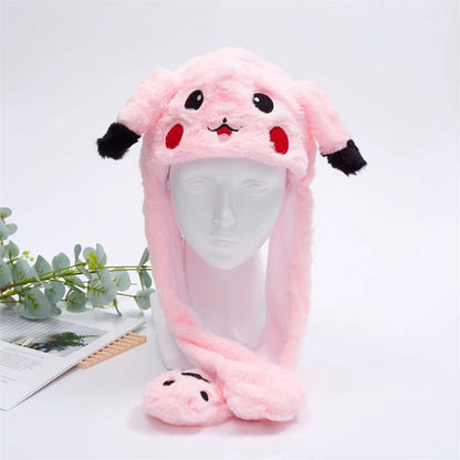 Soft Fuzzy Winter Hat with Adjustable Ears