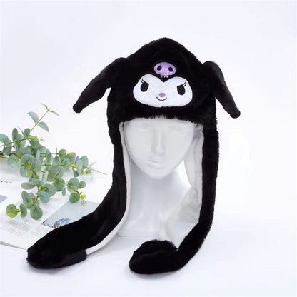 Soft Fuzzy Winter Hat with Adjustable Ears