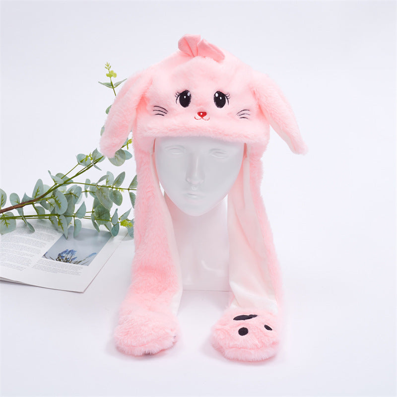 Soft Fuzzy Winter Hat with Adjustable Ears