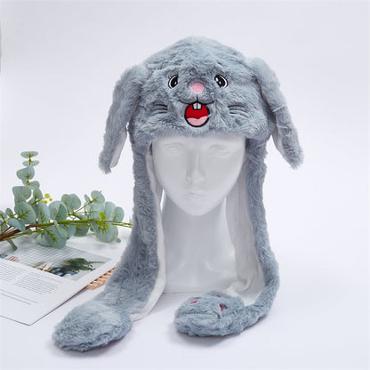 Soft Fuzzy Winter Hat with Adjustable Ears